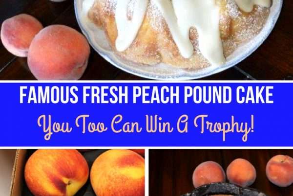 Pound Cake made with Fresh Peaches