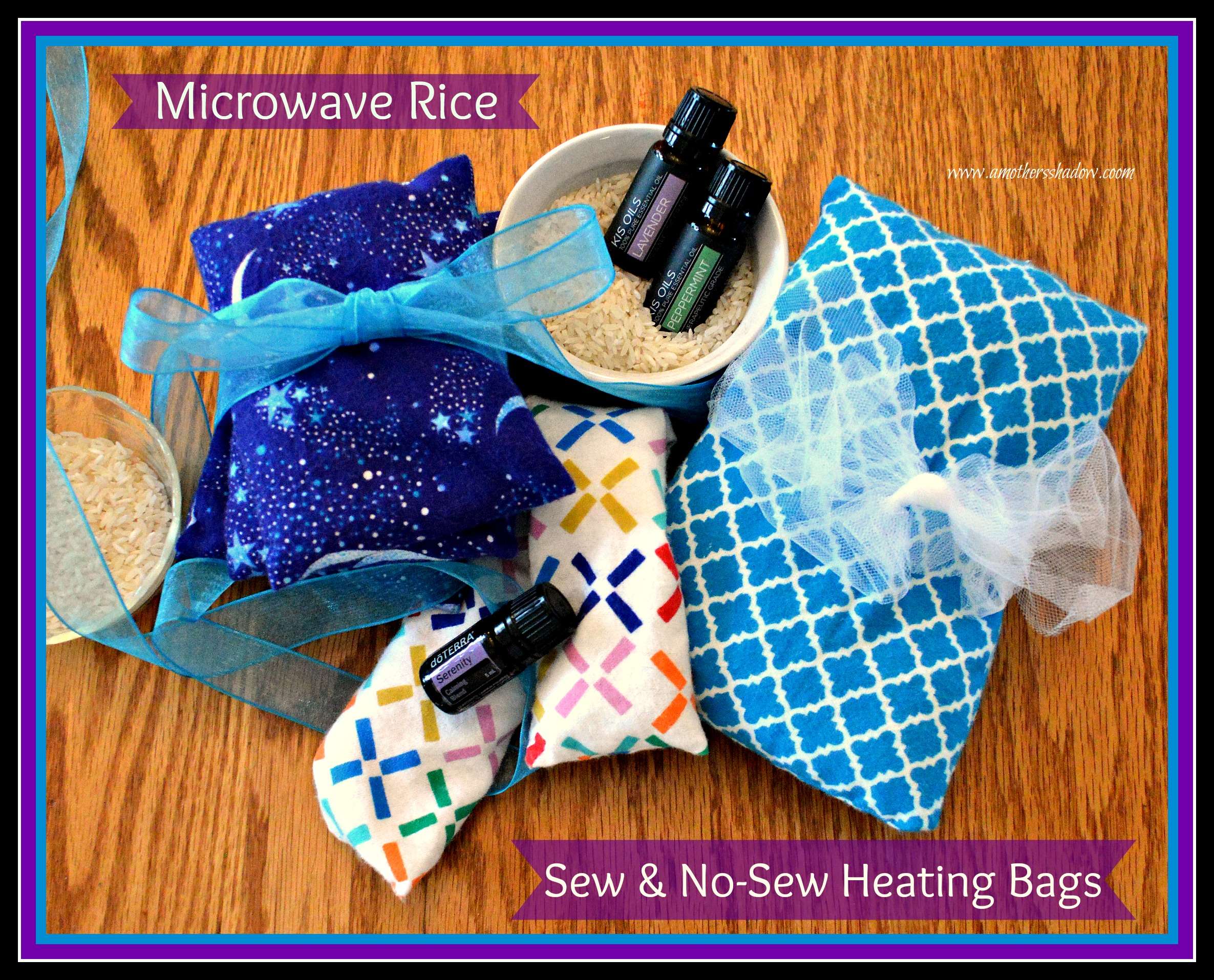 NO-Sew & EASY Sew Rice Microwave Heating Bags